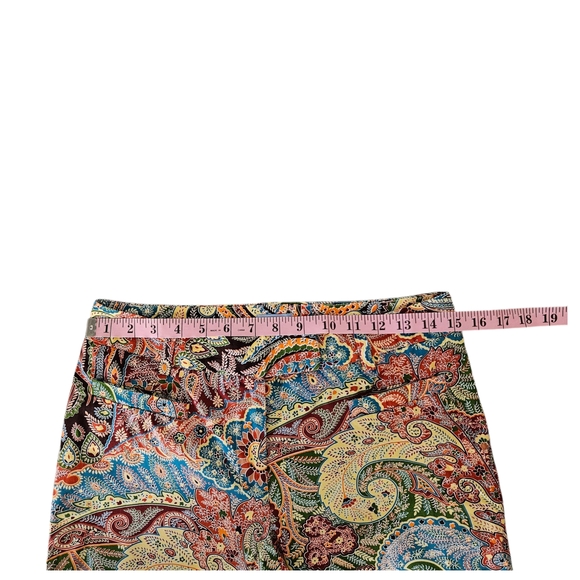 J. McLaughlin Women's Paisley Crop Pants Size 4 Cotto Spring Summer - Picture 6 of 15